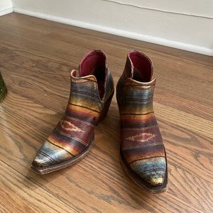 Women's Ariat Dixon Western Boot Saddle Blanket Size 7